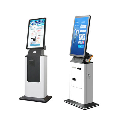 Купить Self Service Payment Kiosk Floor Stand Hotel Touch Screen Cash Acceptor Passport Scanner Card Dispenser Self Check in Kiosk online manufacture