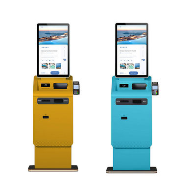 Купить Capacitive Touch Screen Self Service Cash Currency Exchange Checkout Payment Kiosk with Credit Card Passport Reader online manufacture