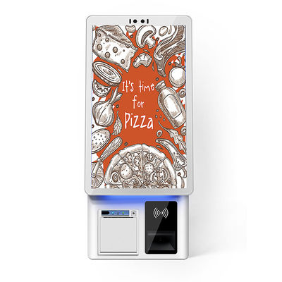 21,5-дюймовый напольный киоск самообслуживания с сенсорным экраном Android POS-терминал со сканером штрих-кода и термопринтером