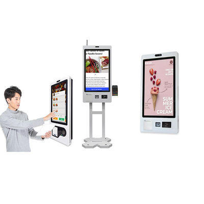 Капацитивный сенсорный 10-точечный самозаказ Киоск Билетная печать Qr сканер Rfid Reader