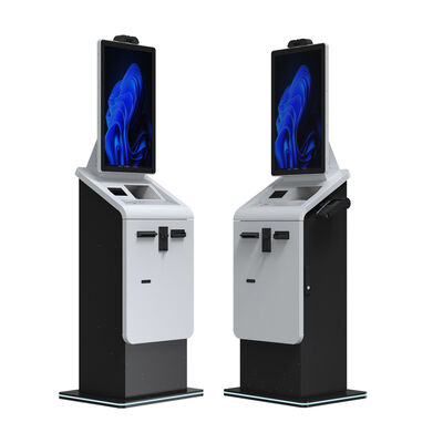 27 32 Inch Self Service Touch Screen Payment Kiosk Machine Cash Recycler Redemption Card Reader Dispenser Ticket Printer Kiosk